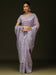 Lavender Lavendar Party Wear Organza Embellished Saree