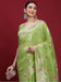 Green Light Banarasi Organza Woven Saree