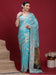 Blue Light Banarasi Organza Woven Saree