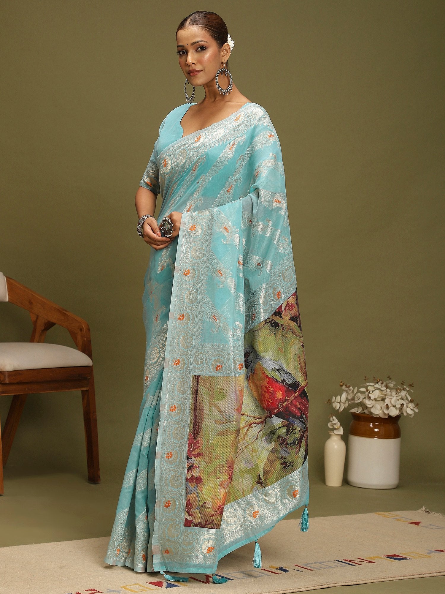 partywear designer saree for festive occasions
