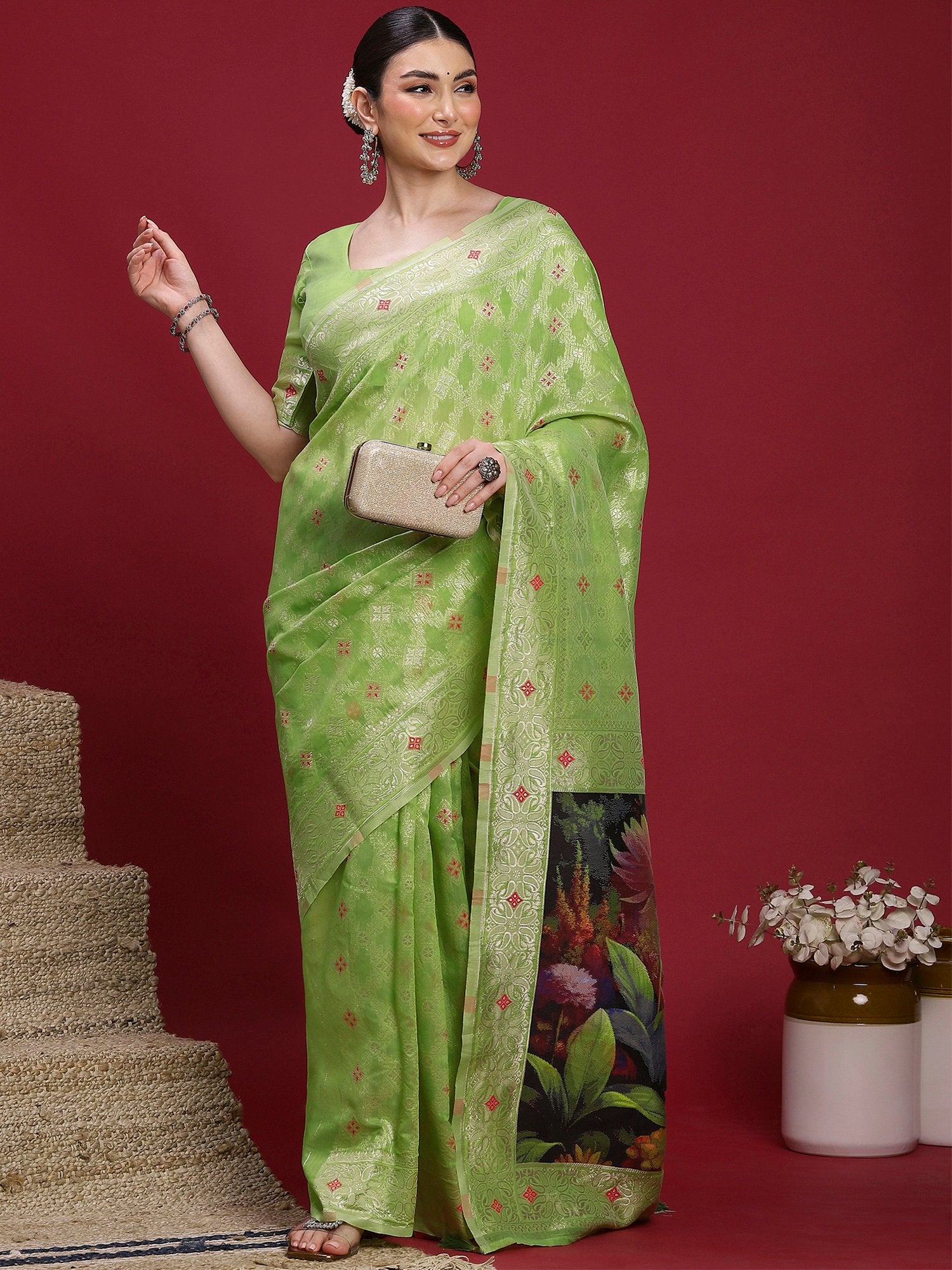 partywear designer saree for festive occasions