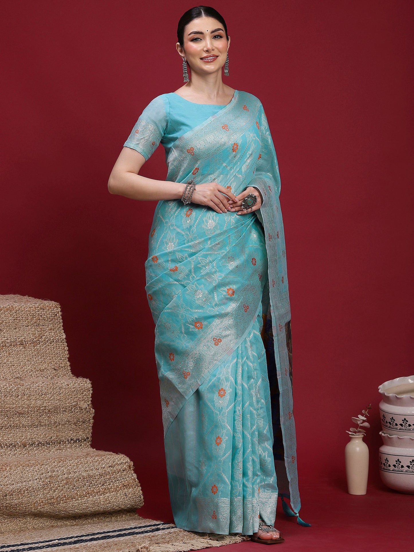partywear designer saree for festive occasions
