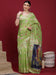 Green Light Banarasi Organza Woven Saree