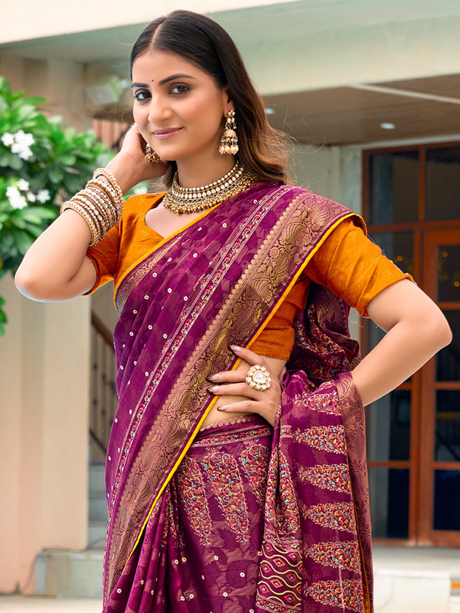partywear designer saree for festive occasions