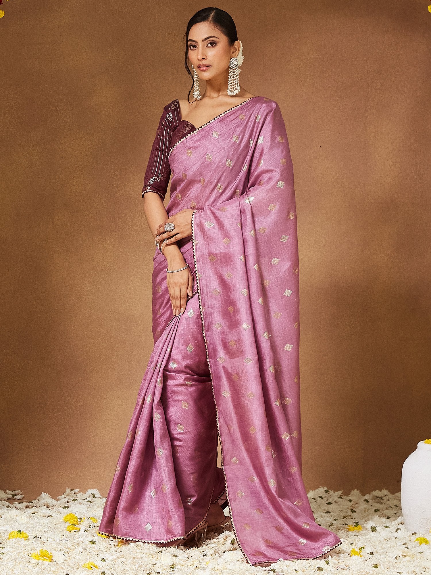 partywear designer saree for festive occasions