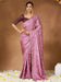 Lavender Lavendar Party Wear Georgette  Solid Saree
