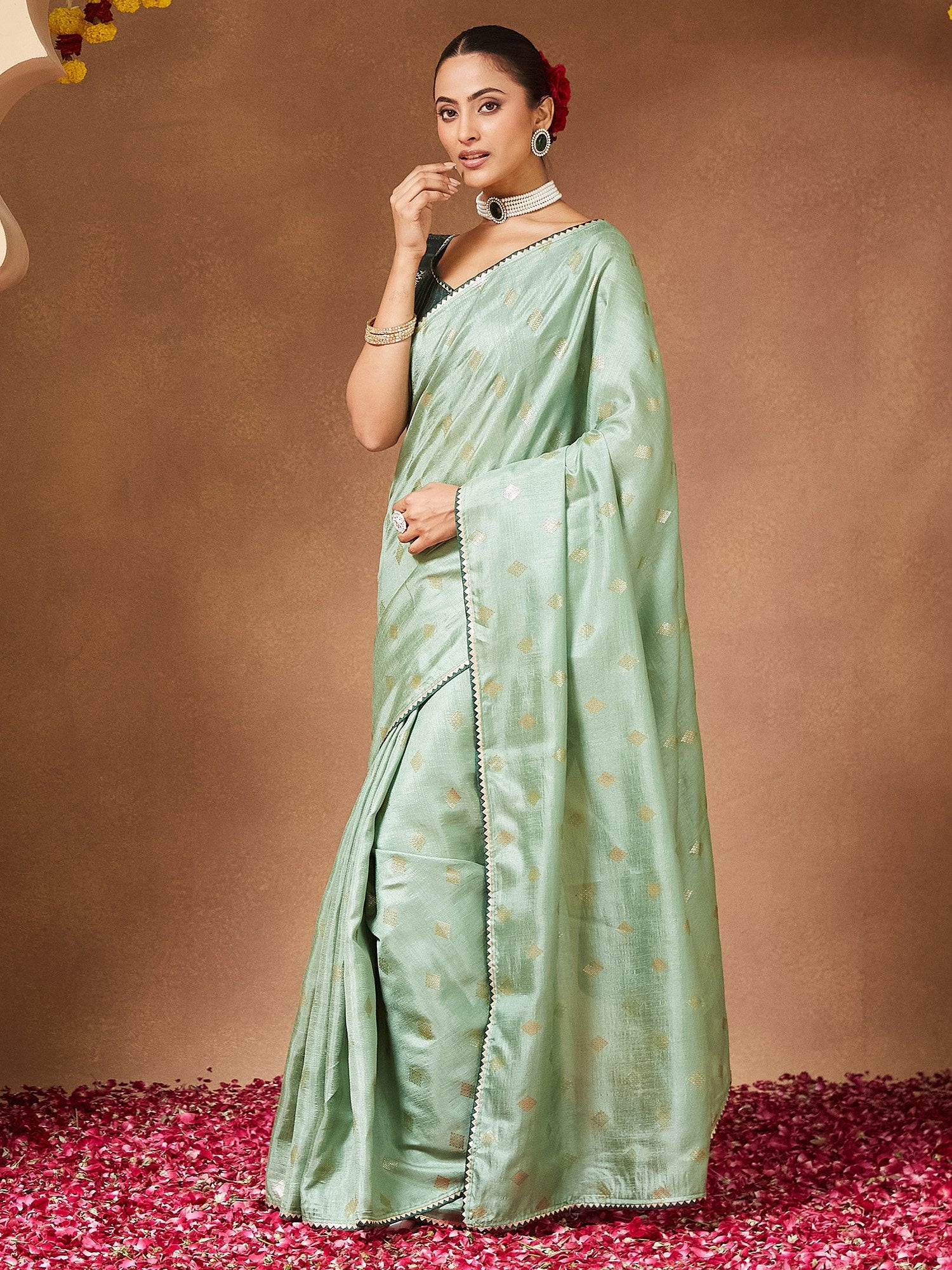 partywear designer saree for festive occasions