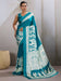 Blue Light Banarasi Satin Printed Saree