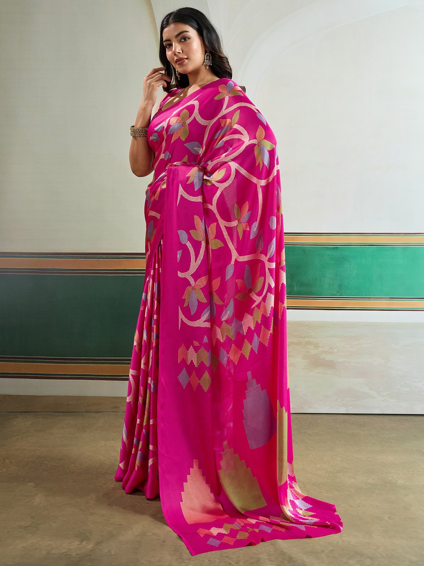 partywear designer saree for festive occasions