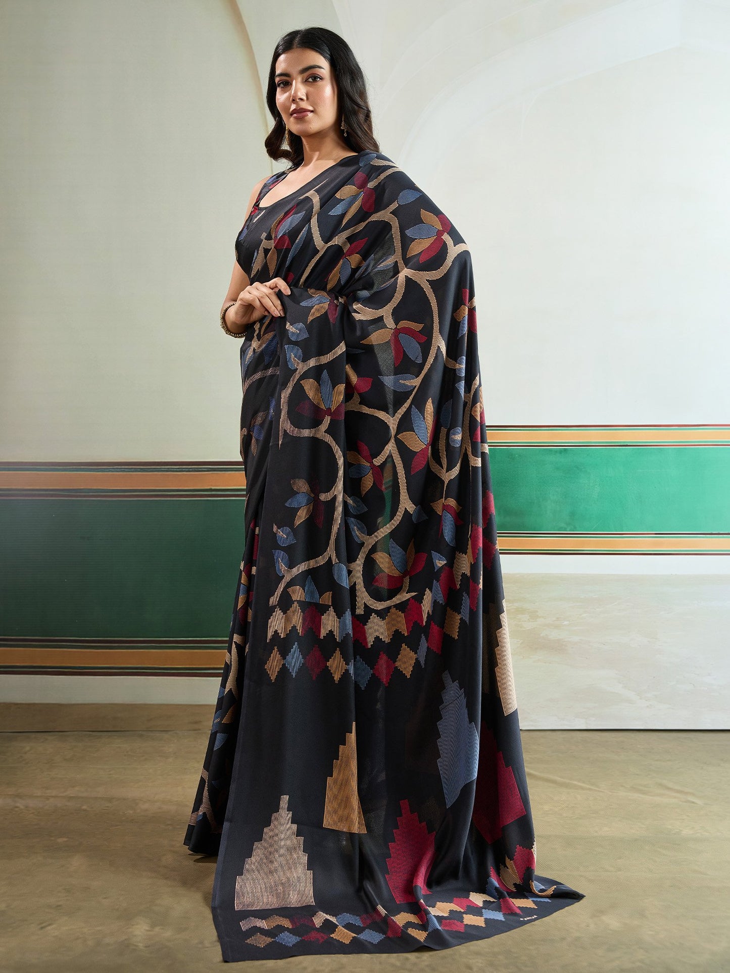 partywear designer saree for festive occasions