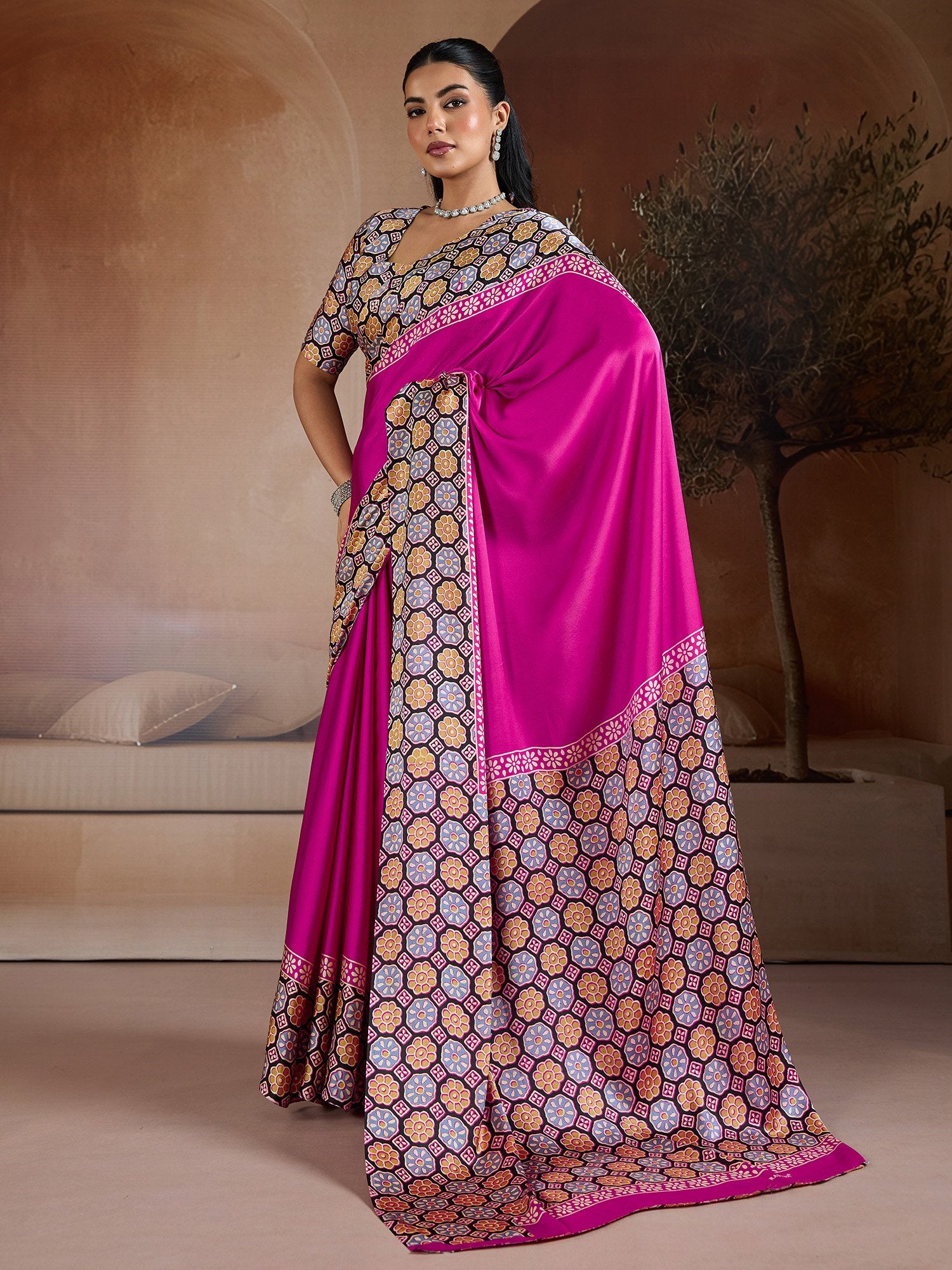 partywear designer saree for festive occasions