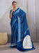 Blue Blue Leheriya Satin Printed Saree