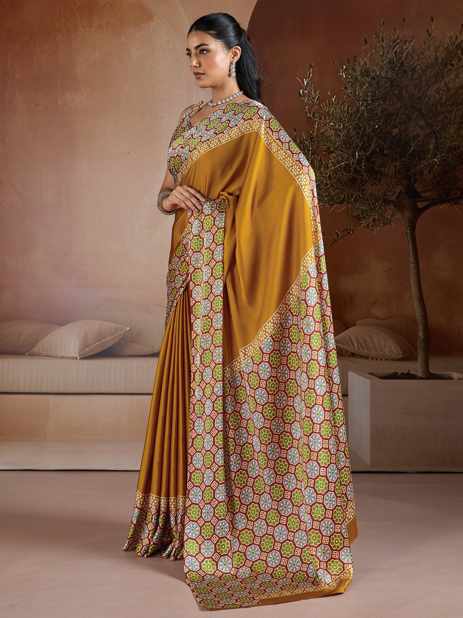 partywear designer saree for festive occasions