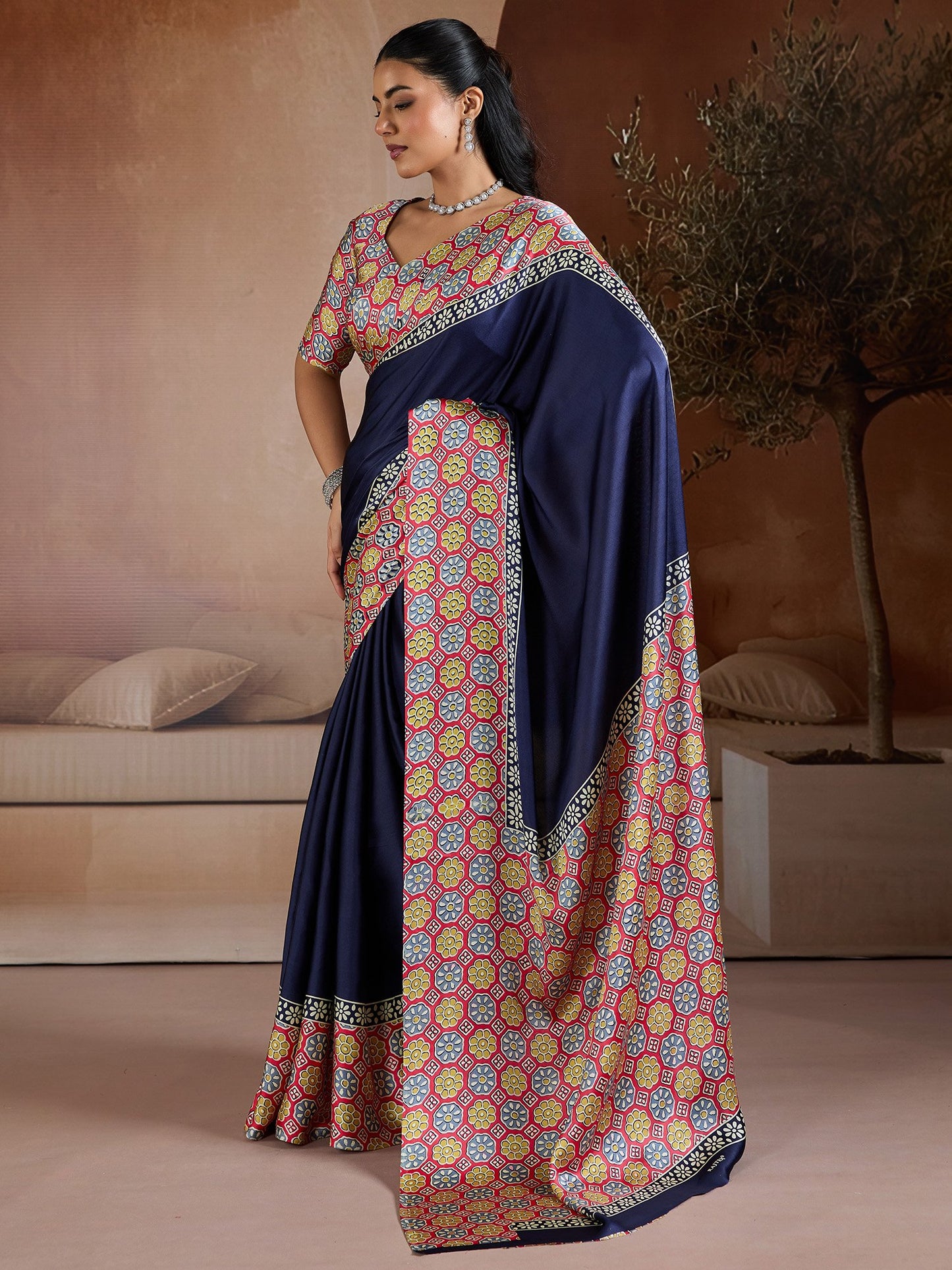 partywear designer saree for festive occasions