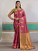 Pink Mauve Banarasi Tussar Silk Woven Saree