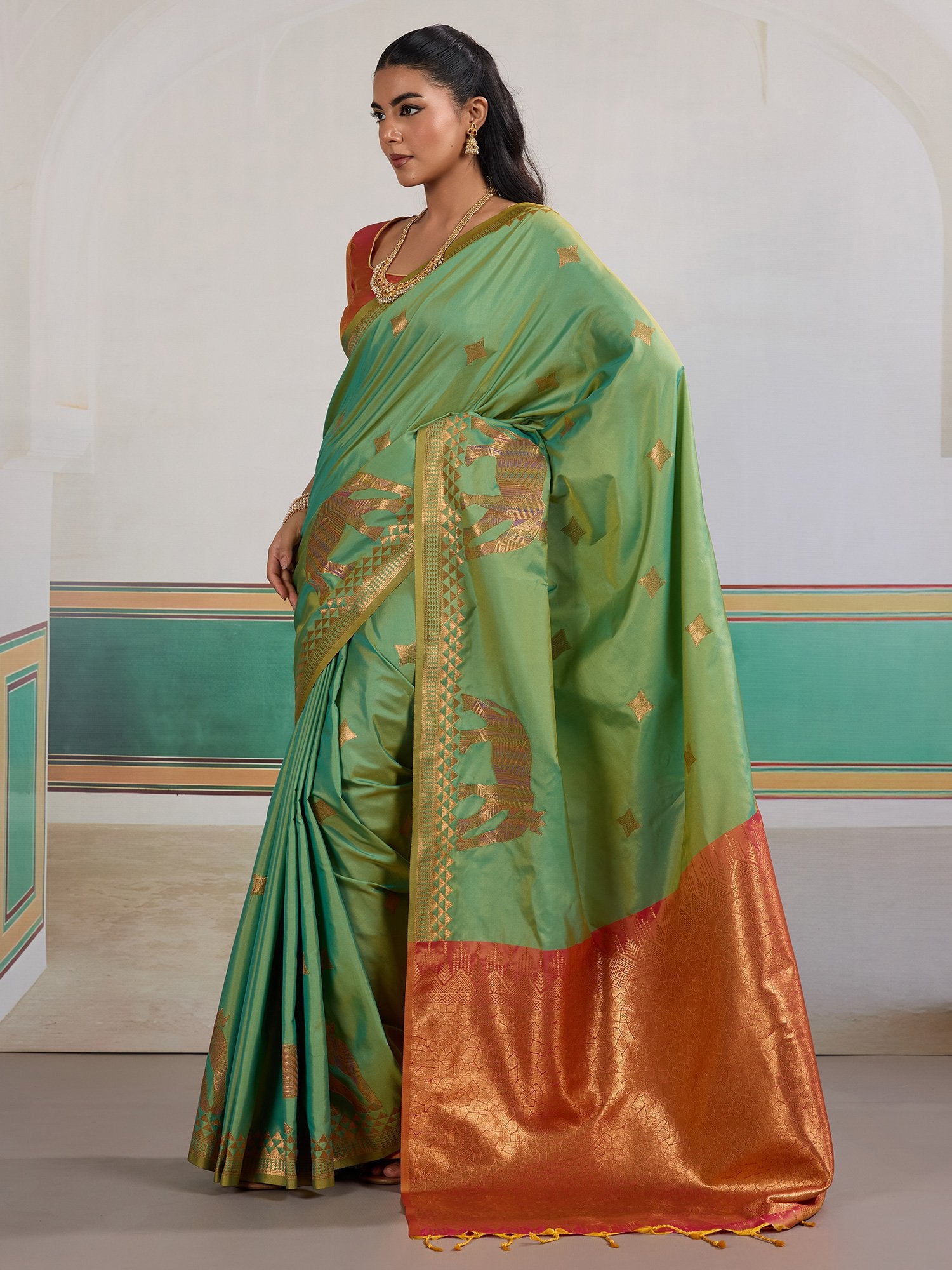 partywear designer saree for festive occasions