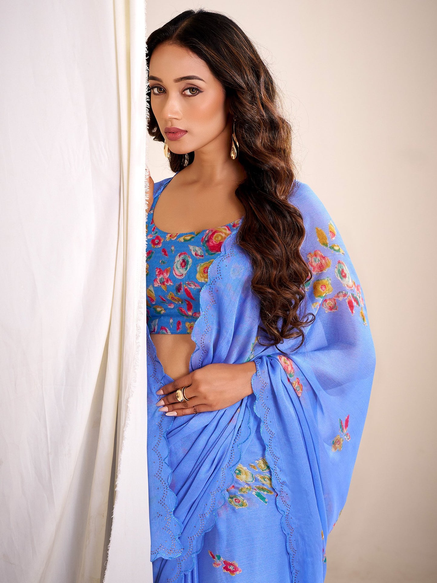 partywear designer saree for festive occasions