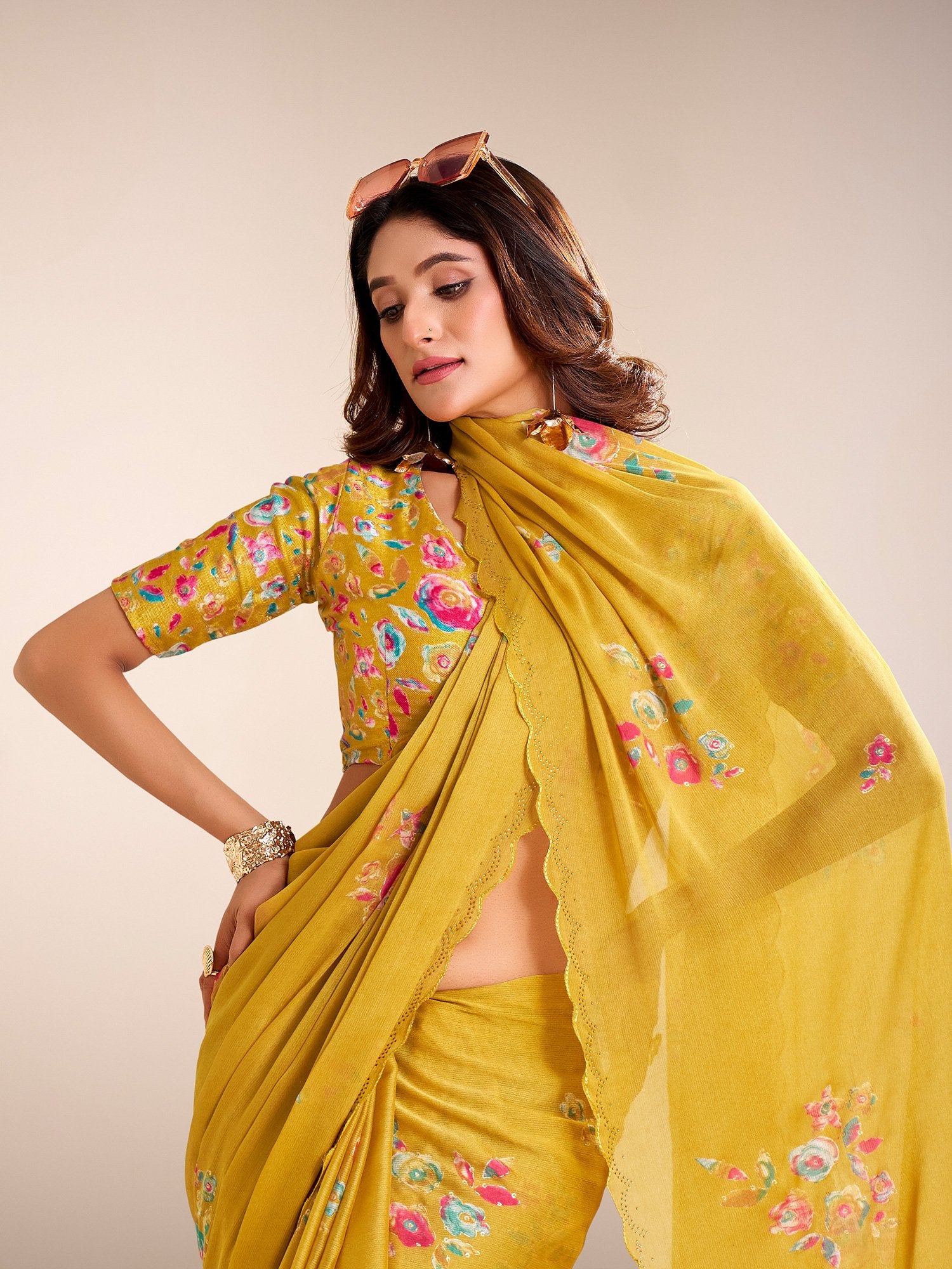 partywear designer saree for festive occasions