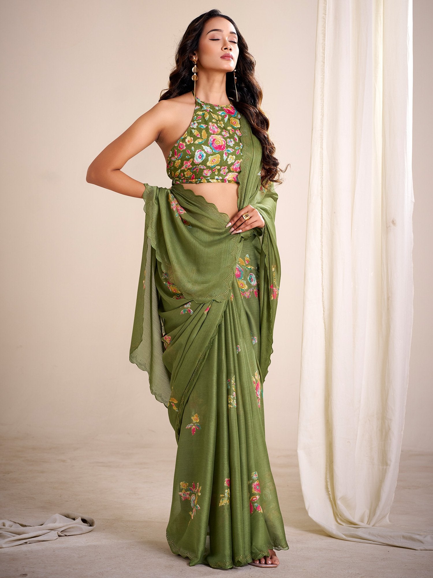 partywear designer saree for festive occasions