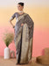Grey Grey Banarasi Satin Silk Woven Saree