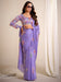 Lavender Lavendar Party Wear Chiffon Printed Saree