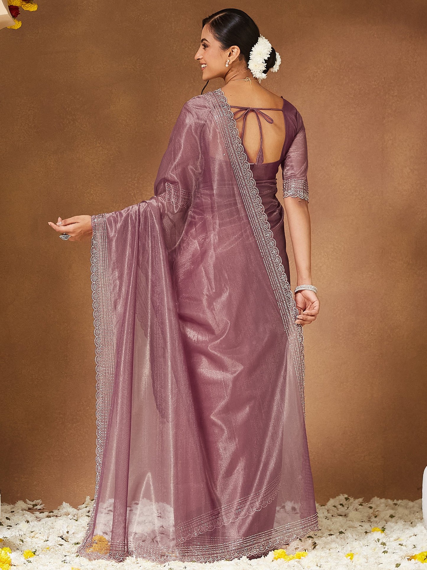 partywear designer saree for festive occasions