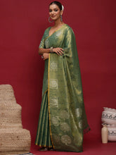 Light Tussar Linen Woven Saree - The Dori Store