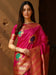 Pink Pink Banarasi Silk Blend Woven Saree