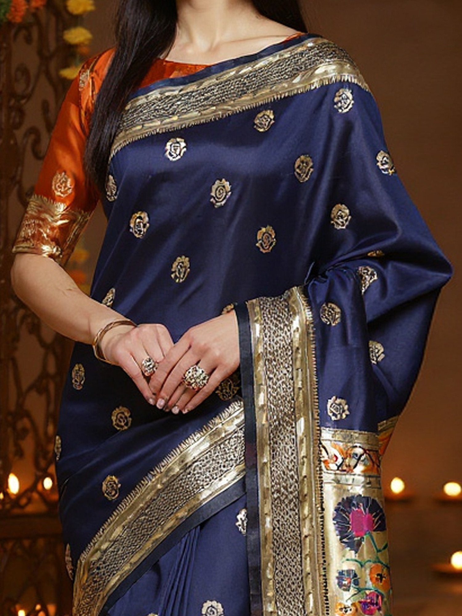partywear designer saree for festive occasions
