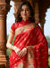 Red Red Banarasi Silk Blend Woven Saree