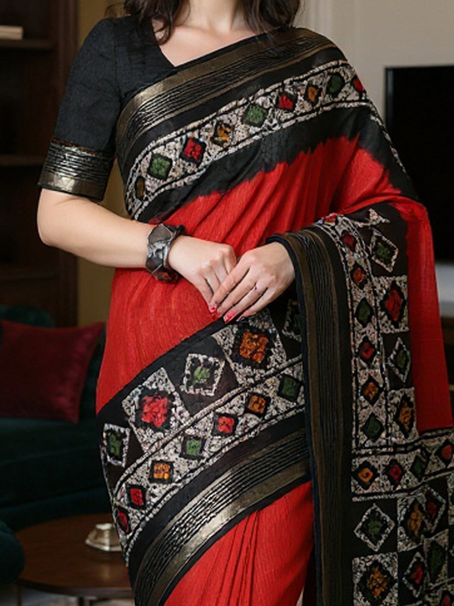partywear designer saree for festive occasions