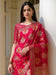Pink Pink Banarasi Silk Blend Woven Saree
