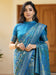 Blue Light Banarasi Silk Blend Woven Saree