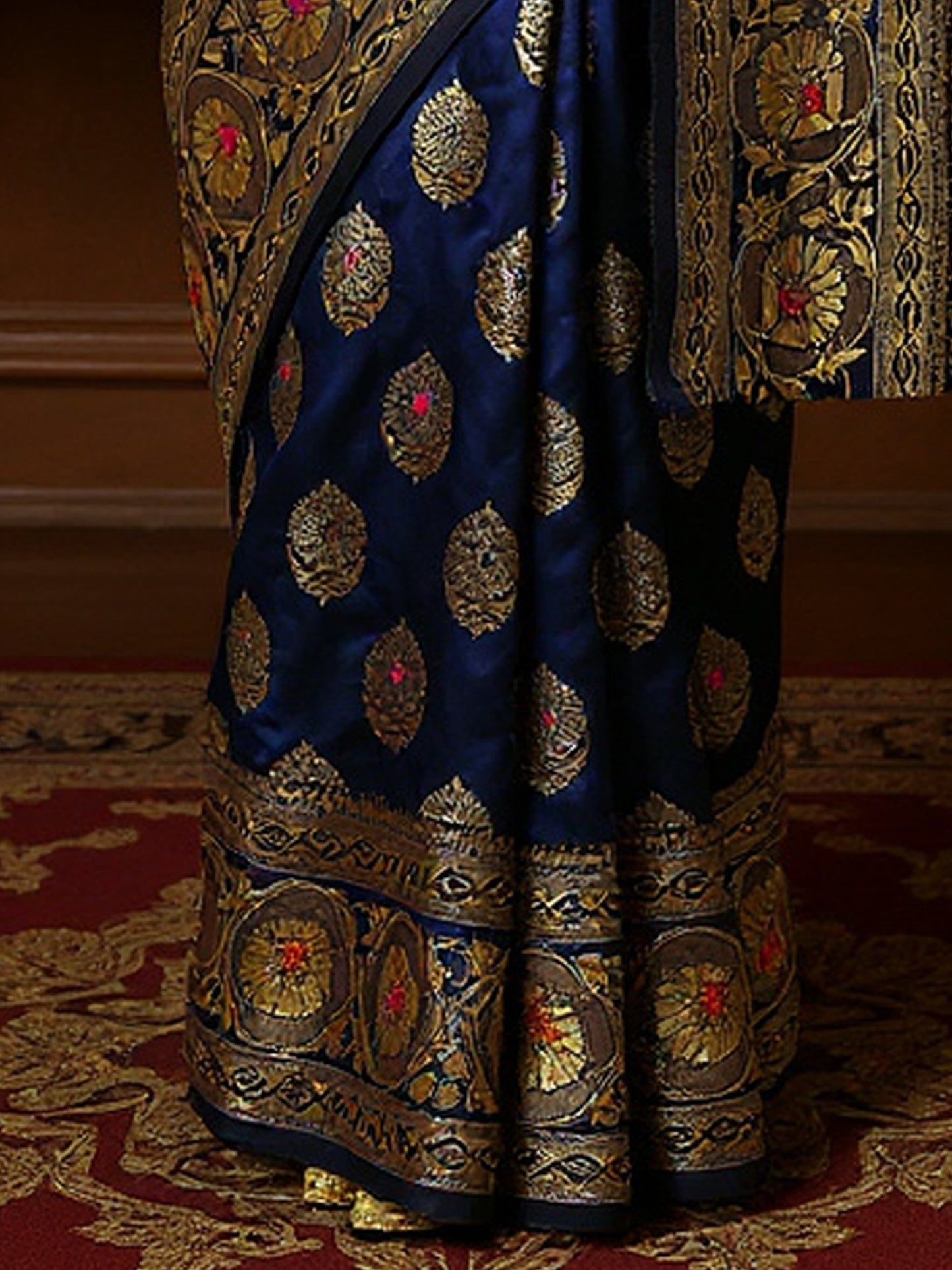 Nevy Banarasi Silk Blend Woven Saree