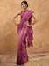 Purple Purple Banarasi Dola Silk Digital Print Saree