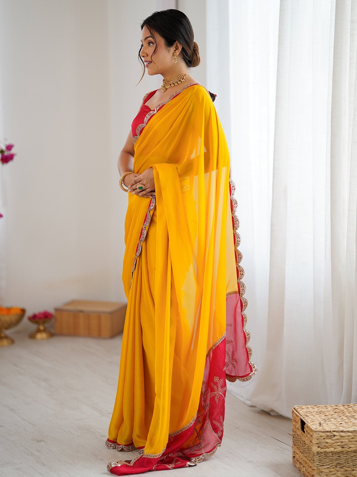 partywear designer saree for festive occasions