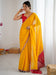 Yellow Yellow Party Wear Georgette Embellished Saree