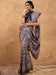 Purple Purple Banarasi Dola Silk Digital Print Saree