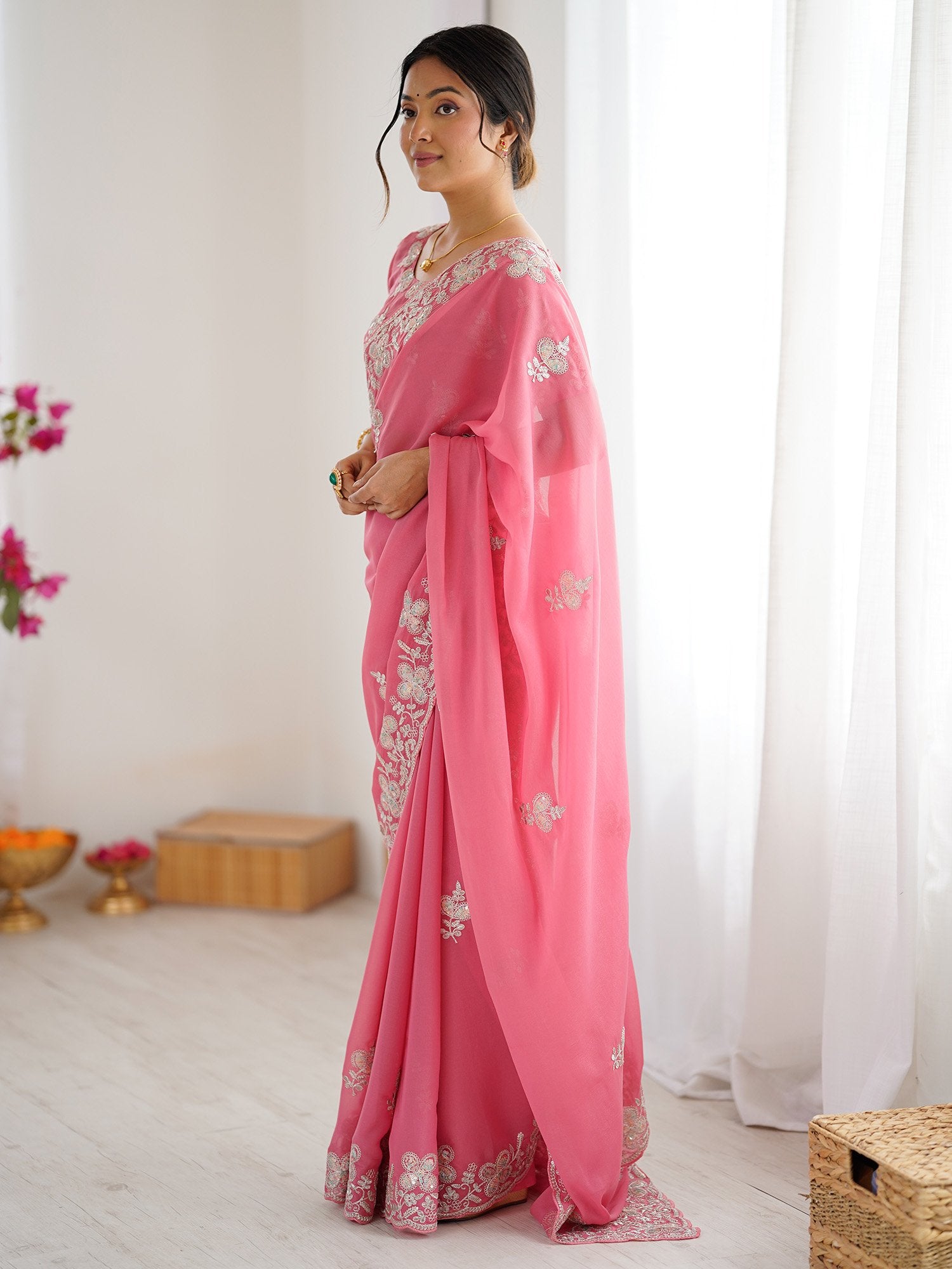 partywear designer saree for festive occasions