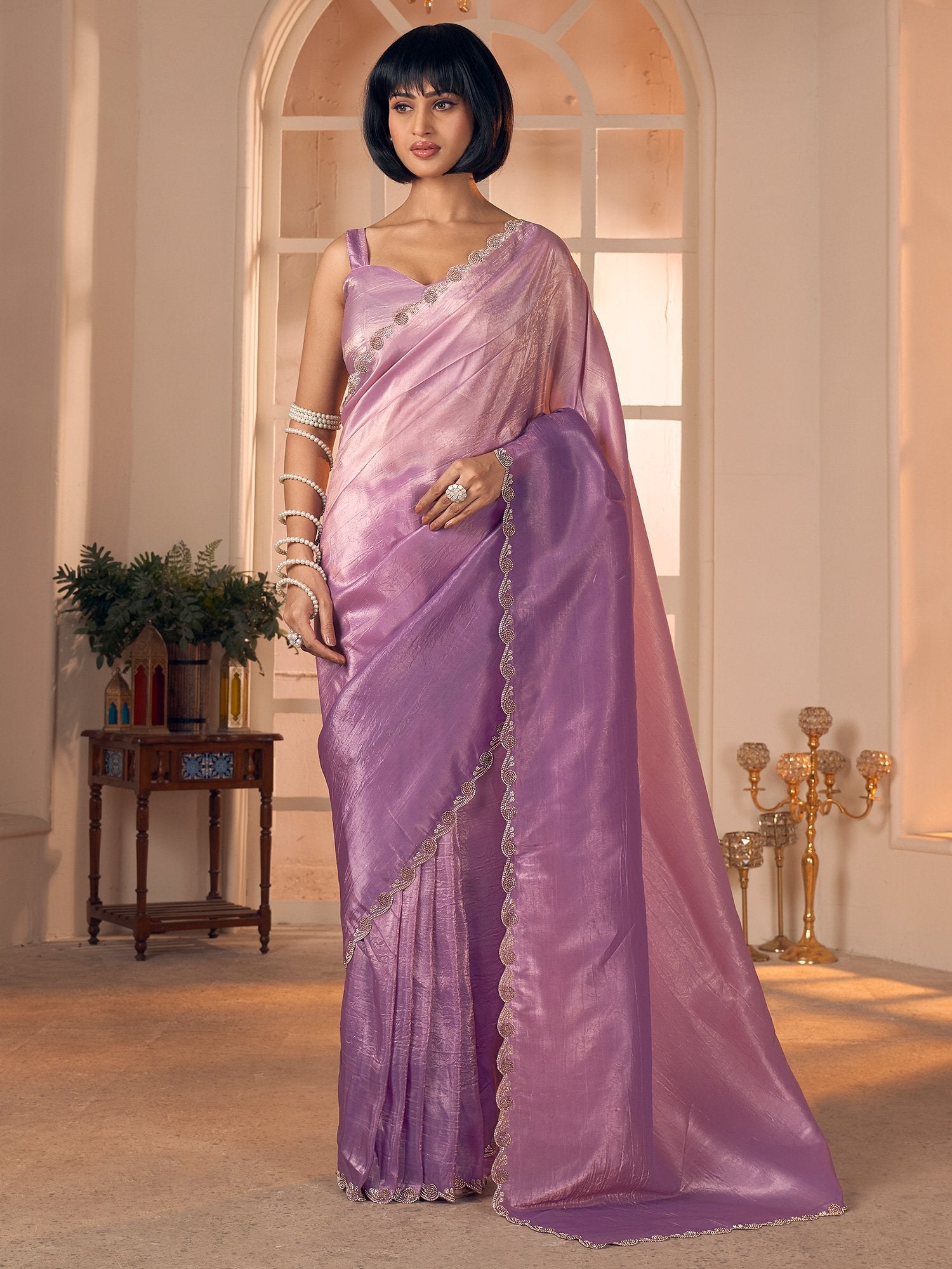 partywear designer saree for festive occasions