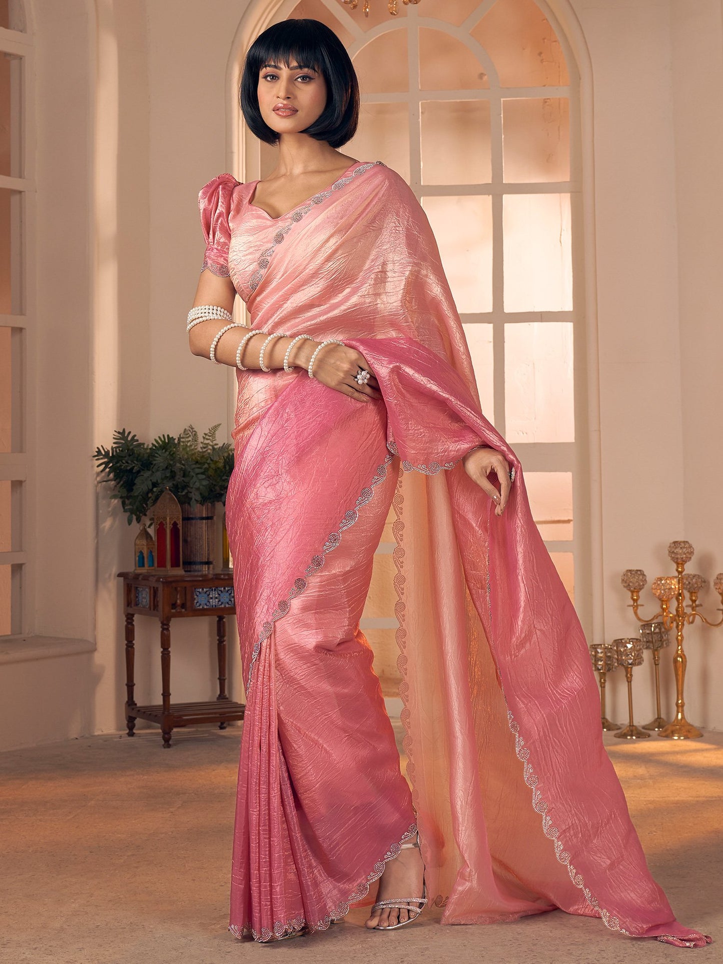 partywear designer saree for festive occasions