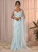 Blue Light Party Wear Georgette Embellished Saree