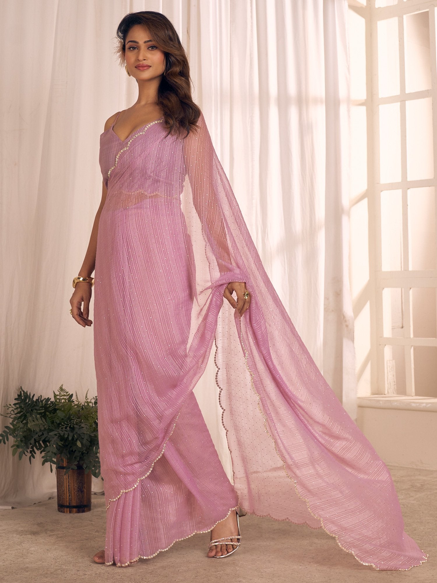partywear designer saree for festive occasions
