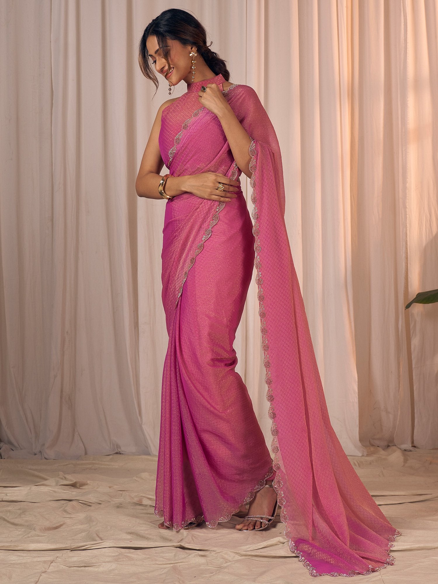 partywear designer saree for festive occasions