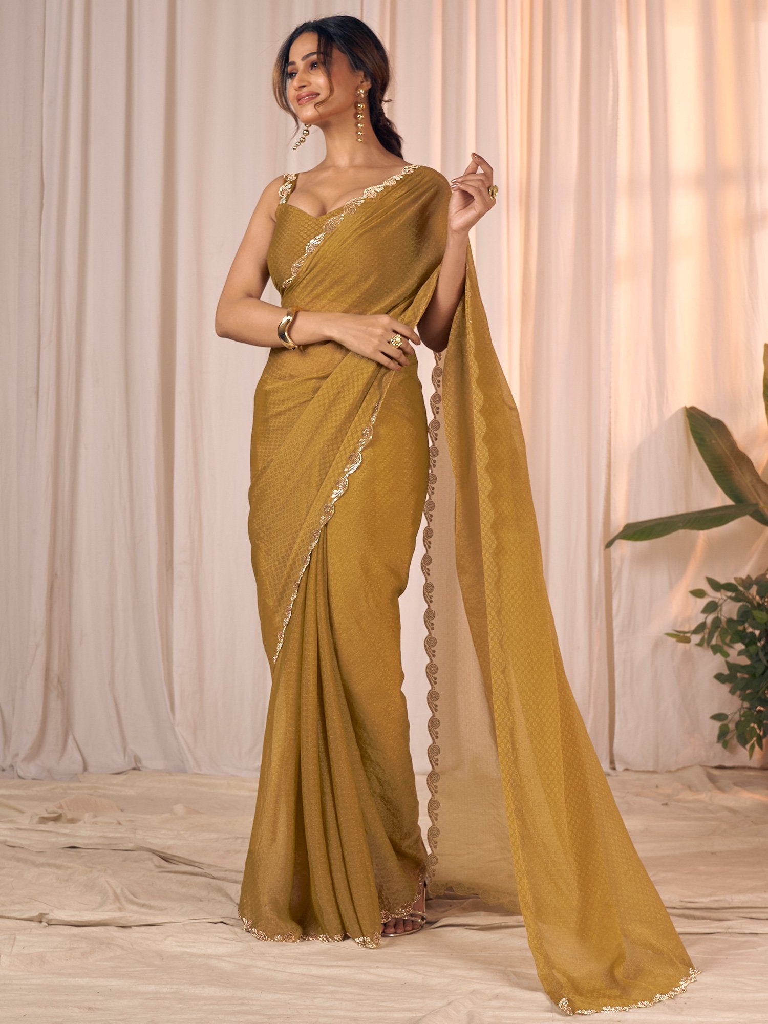 partywear designer saree for festive occasions