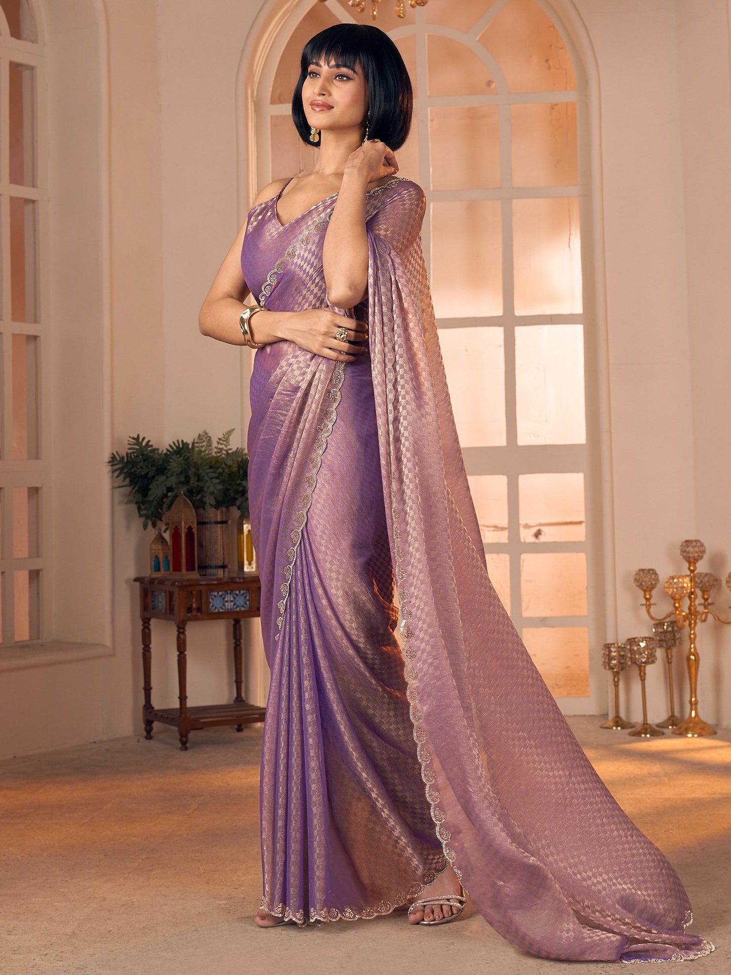 partywear designer saree for festive occasions