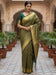Green Green Banarasi Silk Blend Woven Saree