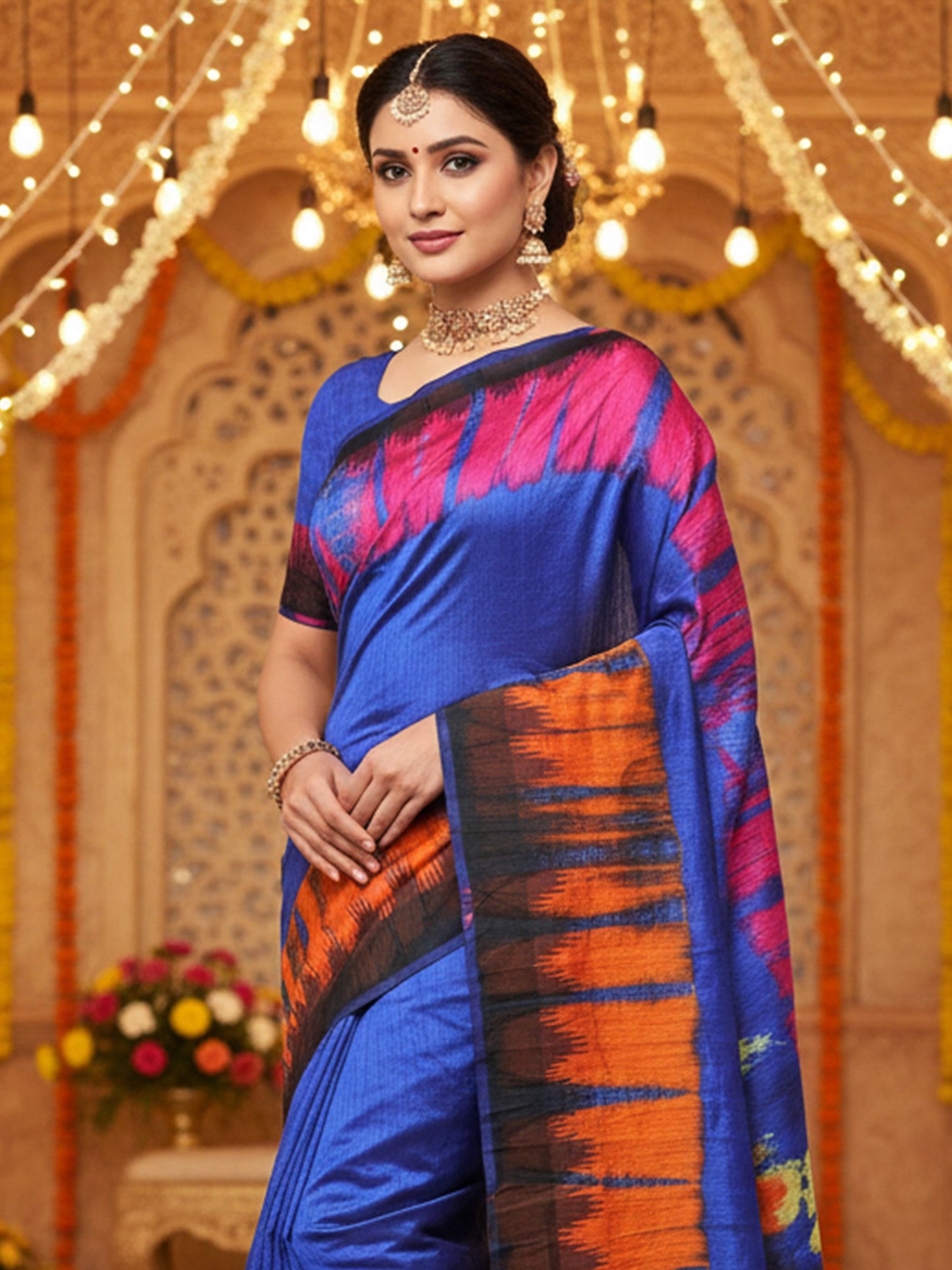 partywear designer saree for festive occasions