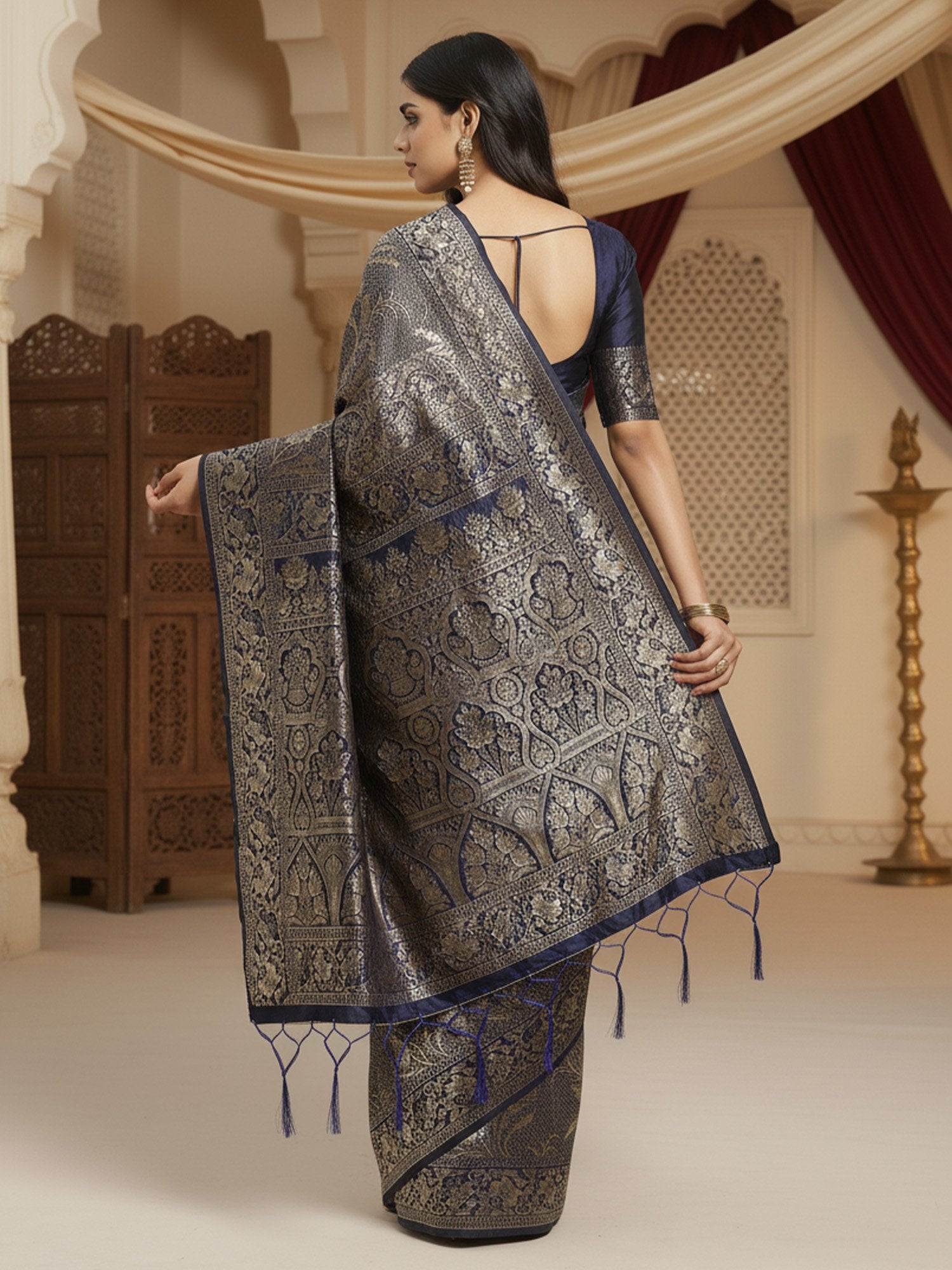 partywear designer saree for festive occasions