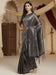 Blue Navy Banarasi Silk Blend Woven Saree
